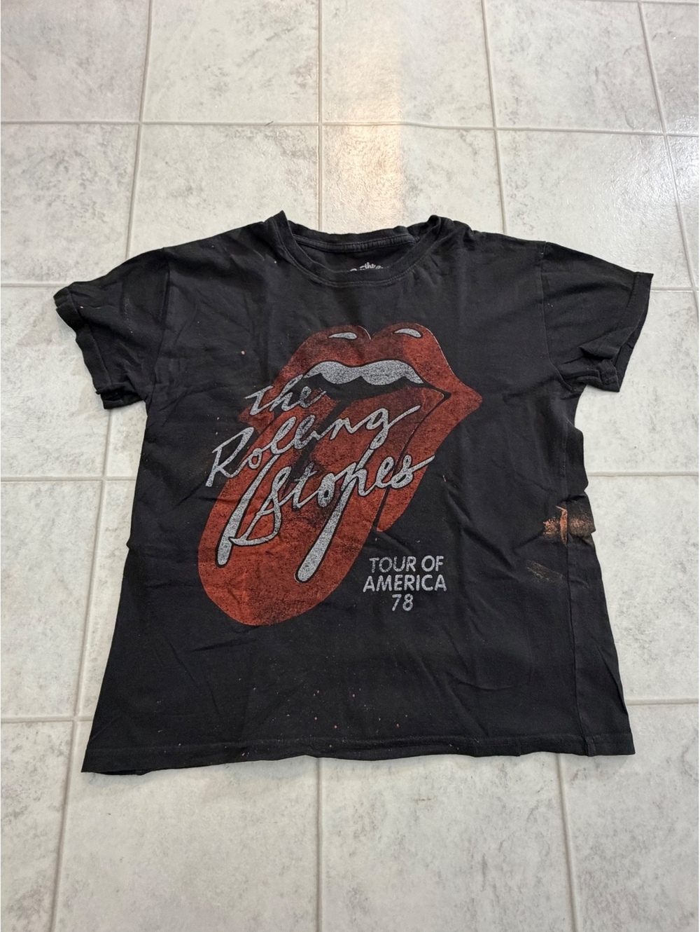 Rolling Stones black graphic T-shirt
